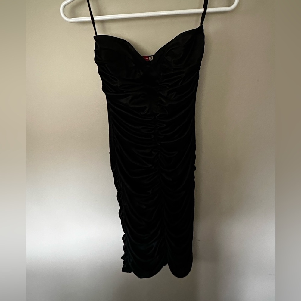 Strapless little black dress